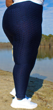 Load image into Gallery viewer, Navy Honeycomb Leggings
